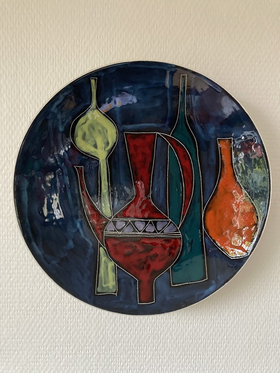 Image 1 of Plaque murale vintage des années 1960 avec nature morte abstraite