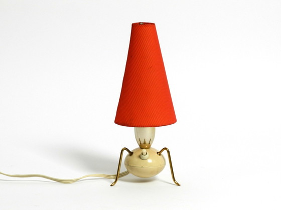 Image 1 of Magnifique lampe de table tripode en laiton, très rare et originale, Mid Century Modern