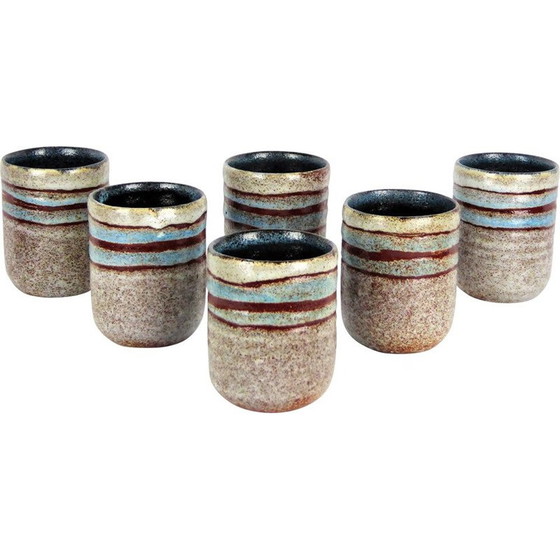 Image 1 of Ensemble de 6 céramiques vintage d'Accolay, 1960