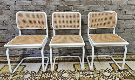 Image 1 of Série De 3 Chaises Cannées