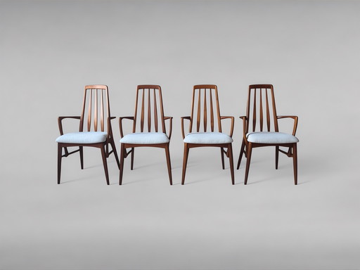 Fauteuils de salle à manger par Niels Koefoed pour Koefoeds Hornslet, ensemble de 4