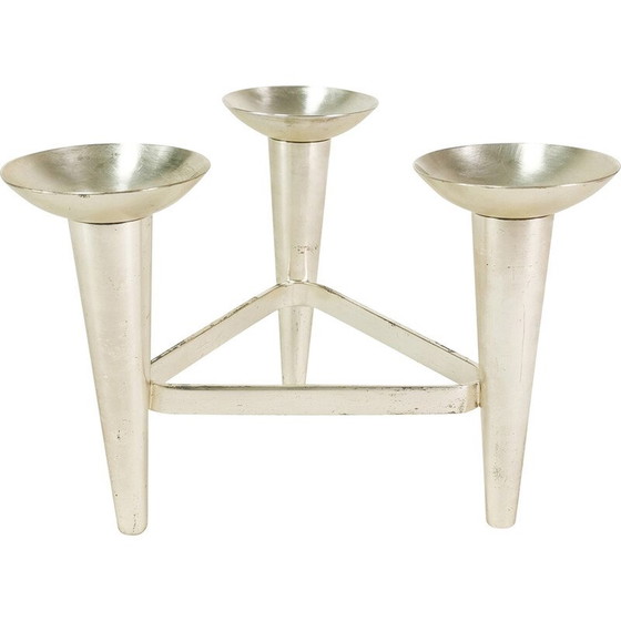 Image 1 of Chandelier vintage en métal argenté pour Wmf, Allemagne 1960