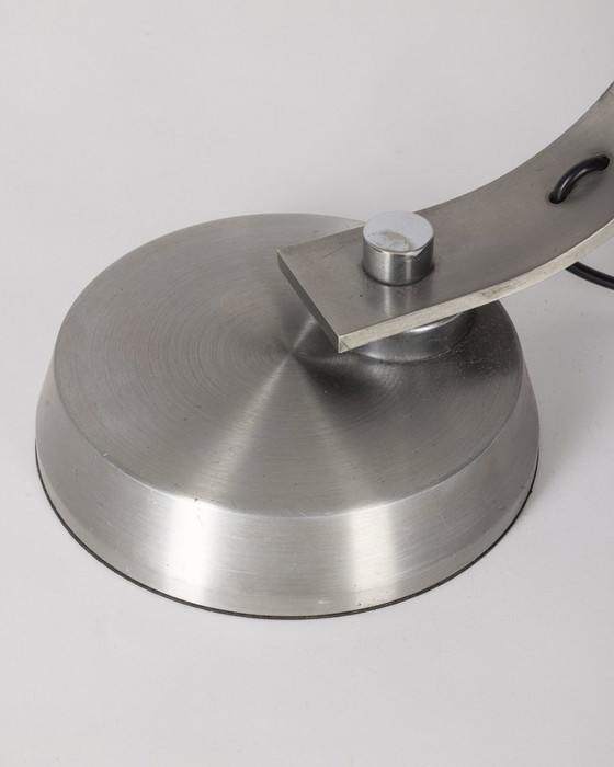 Image 1 of Lampe de table ministérielle 1970S en métal chromé Design italien