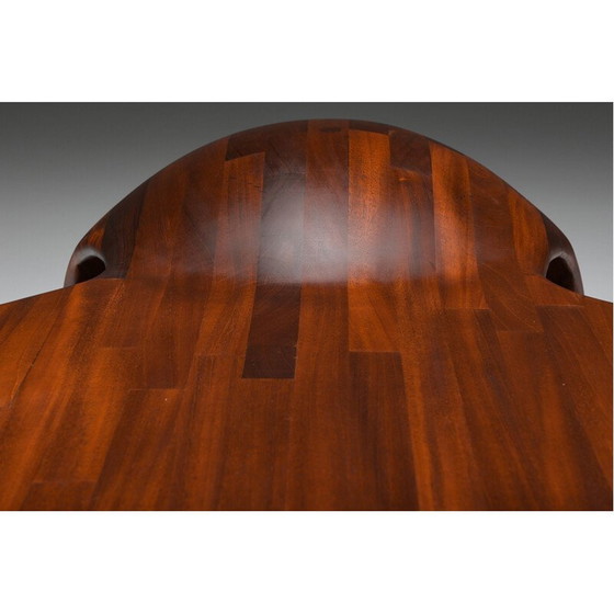 Image 1 of Table basse vintage à deux niveaux en bois foncé par Studio Craft, Amerique 1970