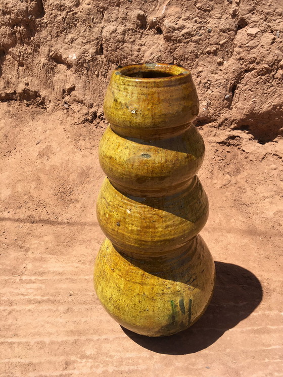 Image 1 of Poterie De Tamegroute En Terre Cuite Émaillée 