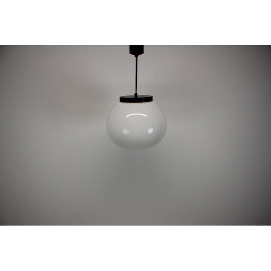 Image 1 of Lampe suspendue vintage en verre et métal pour Napako, Tchécoslovaquie 1960