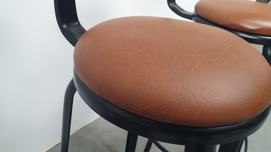 Image 1 of 6X Chaise Nicolle Français Industriel Métallique Design Tabouret de Bar