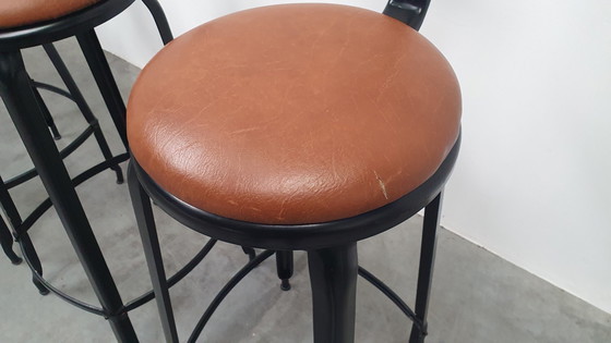 Image 1 of 6X Chaise Nicolle Français Industriel Métallique Design Tabouret de Bar