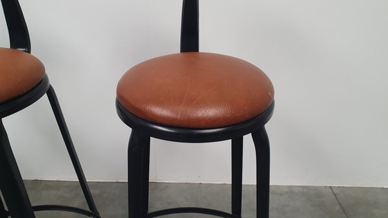 Image 1 of 6X Chaise Nicolle Français Industriel Métallique Design Tabouret de Bar