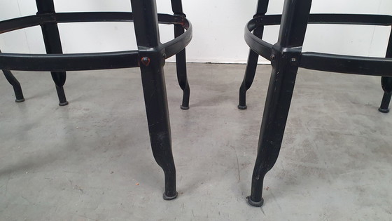 Image 1 of 6X Chaise Nicolle Français Industriel Métallique Design Tabouret de Bar