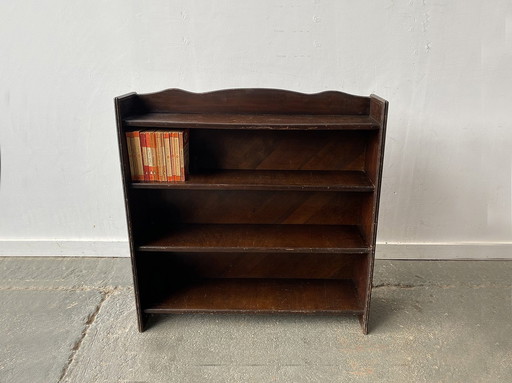 Bibliothèque à façade ouverte sur pied vintage des années 1920/30