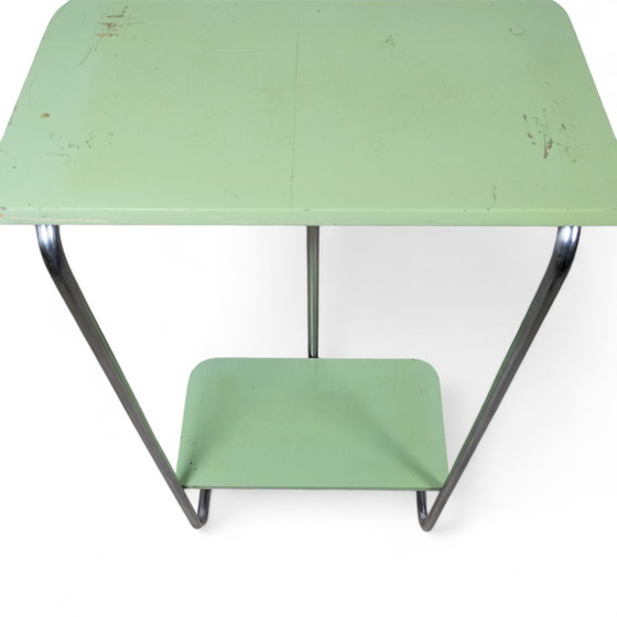 Image 1 of Table console en acier tubulaire Bauhaus par Robert Slezák, 1930S