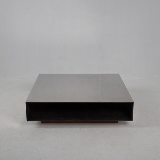 Table basse carrée en aluminium Baxter, Italie 70S