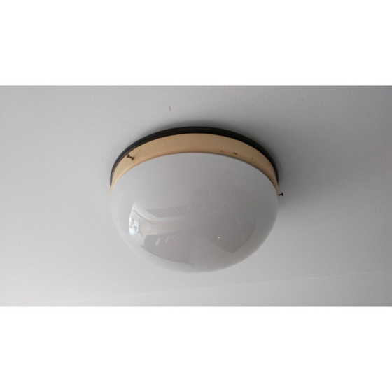 Image 1 of Plafonnier vintage en bakélite et opaline, 1930