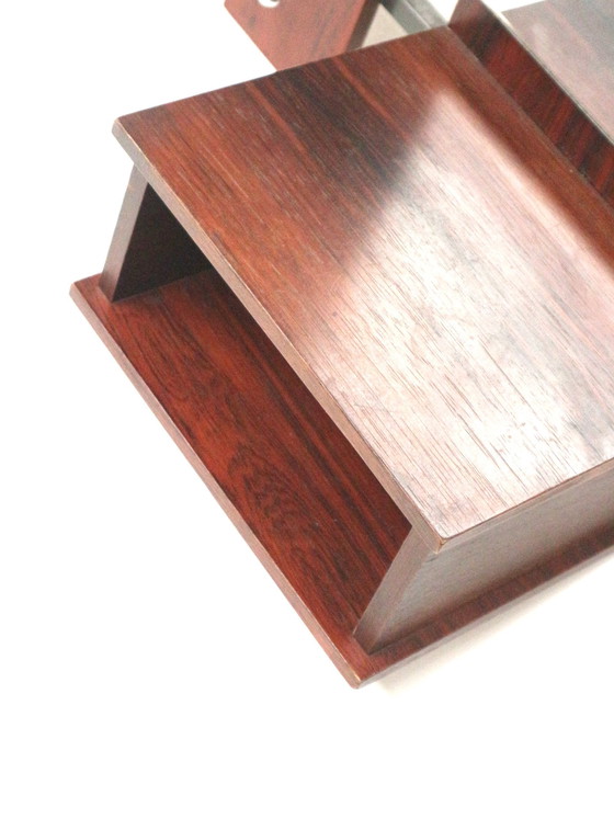 Image 1 of Grand porte-manteau vintage / porte-manteau mural avec miroir fabriqué dans les années 1960