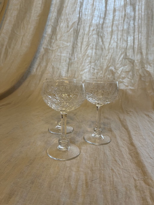 Coupes de champagne en cristal