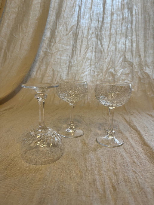 Coupes de champagne en cristal