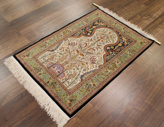 Image 1 of Original Hereke en soie pure 102 X 72 cm Top condition