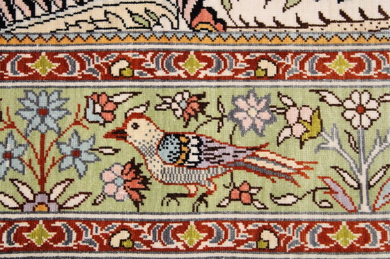 Image 1 of Original Hereke en soie pure 102 X 72 cm Top condition