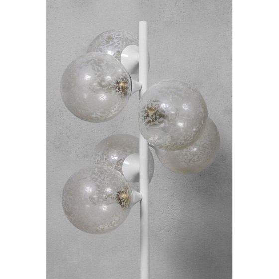 Image 1 of Lampadaire vintage en verre laiteux de l'ère spatiale, 1960