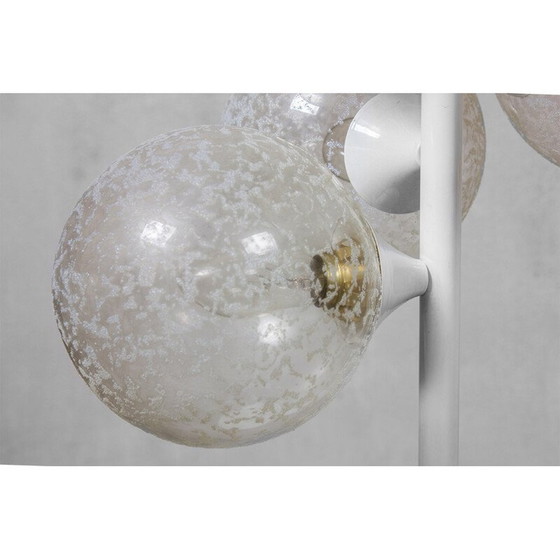 Image 1 of Lampadaire vintage en verre laiteux de l'ère spatiale, 1960
