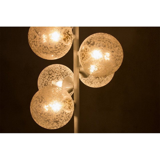 Image 1 of Lampadaire vintage en verre laiteux de l'ère spatiale, 1960