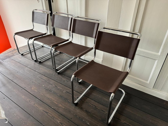 Image 1 of 6x Thonet S33 Chaises à piétement luge