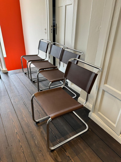 6x Thonet S33 Chaises à piétement luge