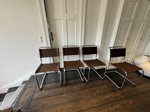 6x Thonet S33 Chaises à piétement luge