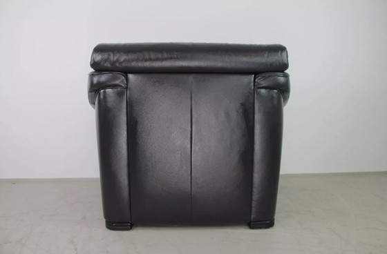 Image 1 of Himolla Fauteuil cuir véritable pieds en bois anthracite Fauteuil relax avec radio.