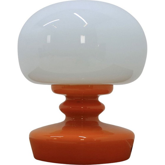 Image 1 of Lampe de table vintage en verre orange 1970