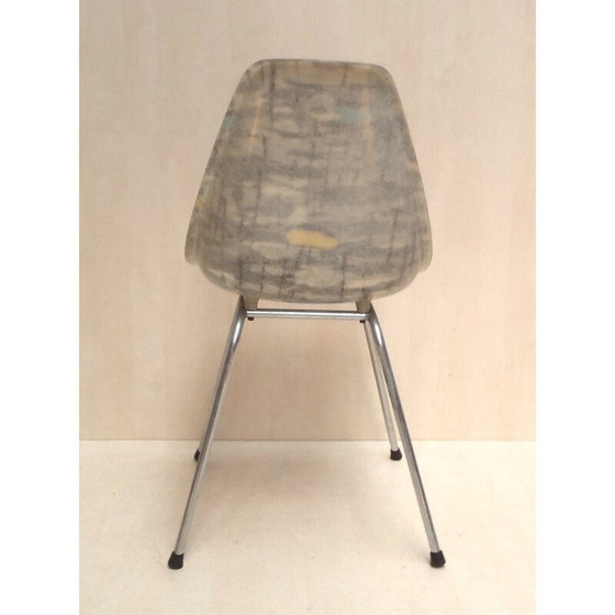 Image 1 of Ensemble de 6 chaises de salle à manger vintage en résine polyester renforcée de fibre de verre, 1950