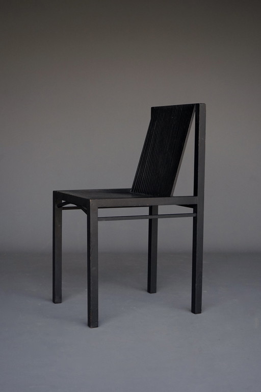 Chaise à lattes de Ruud Jan Kokke, 1980S