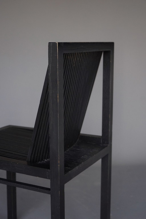 Chaise à lattes de Ruud Jan Kokke, 1980S