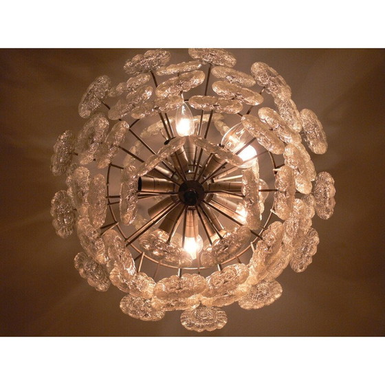 Image 1 of Paire de lustres en verre vintage, 1970