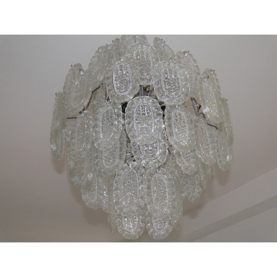 Image 1 of Paire de lustres en verre vintage, 1970