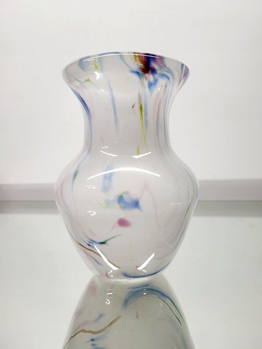 Vase en cristal du Studio Val Saint Lambert, numéroté 155/96, Liège, années 1990