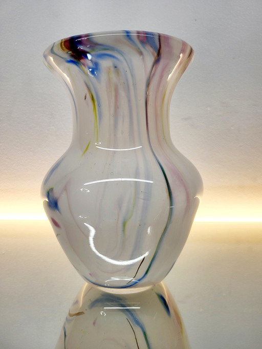 Vase en cristal du Studio Val Saint Lambert, numéroté 155/96, Liège, années 1990