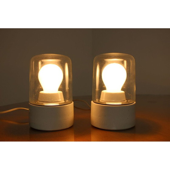 Image 1 of Paire de lampadaires étanches vintage, Tchécoslovaquie 1950