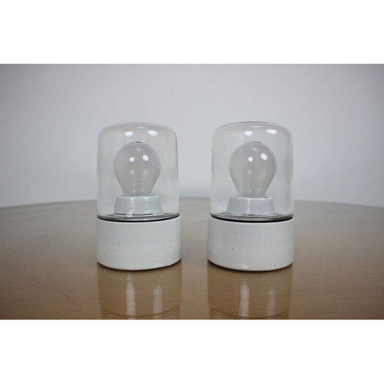 Image 1 of Paire de lampadaires étanches vintage, Tchécoslovaquie 1950