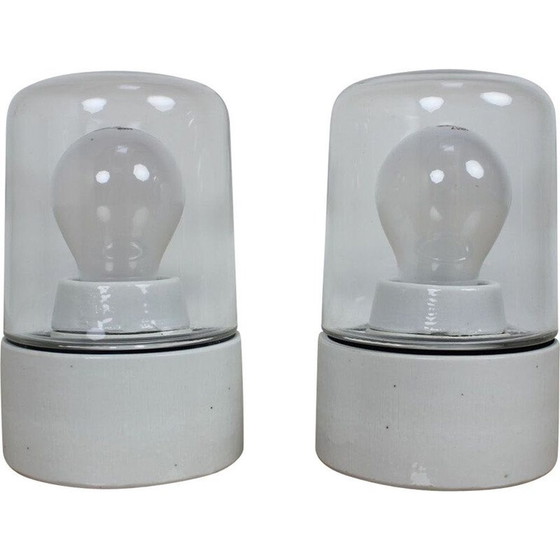 Image 1 of Paire de lampadaires étanches vintage, Tchécoslovaquie 1950