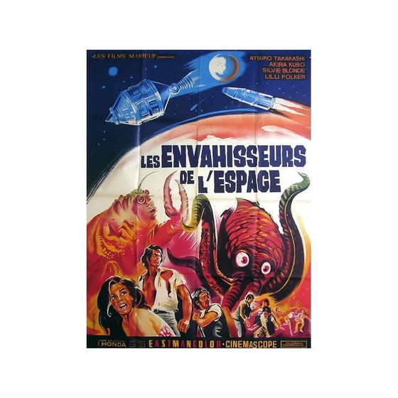 Image 1 of Affiche de film vintage "Space invaders" par Inoshiro Honda, 1970