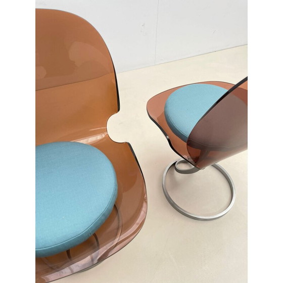 Image 1 of Paire de chaises vintage en plexiglas, 1970