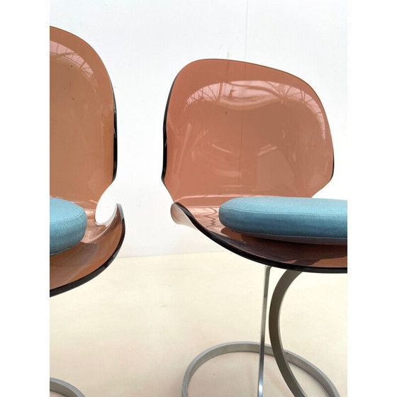 Image 1 of Paire de chaises vintage en plexiglas, 1970