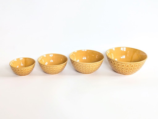 Bols en céramique set de 4 | Torgrau Rusalka Nesting Pottery | Ddr Germany 1960's