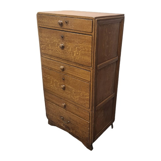 Ancienne commode en faux bois peinte début 19ème siècle