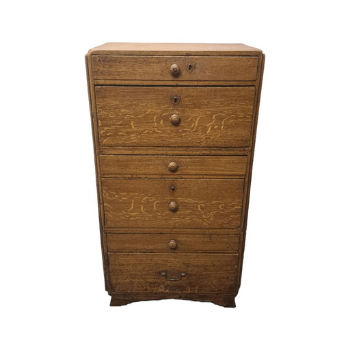 Ancienne commode en faux bois peinte début 19ème siècle