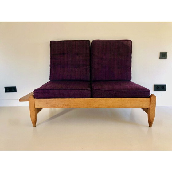 Image 1 of Fauteuil vintage en bois de chêne par Guillerme et Chambron, 1960