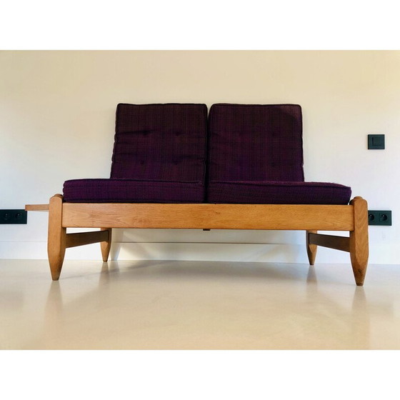 Image 1 of Fauteuil vintage en bois de chêne par Guillerme et Chambron, 1960