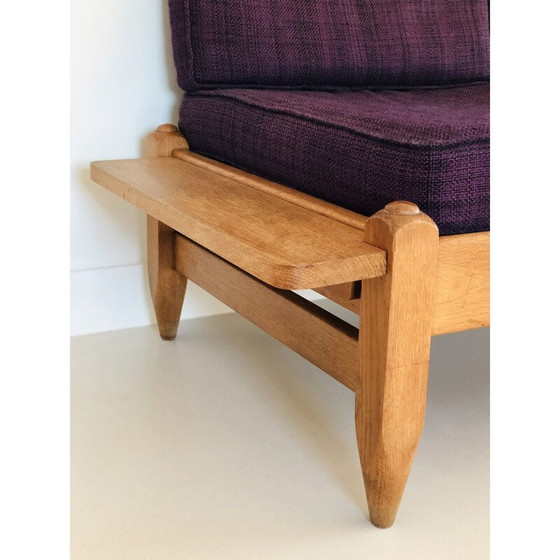 Image 1 of Fauteuil vintage en bois de chêne par Guillerme et Chambron, 1960